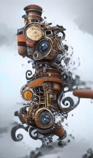 Steampunk Engine Rendered in Blender