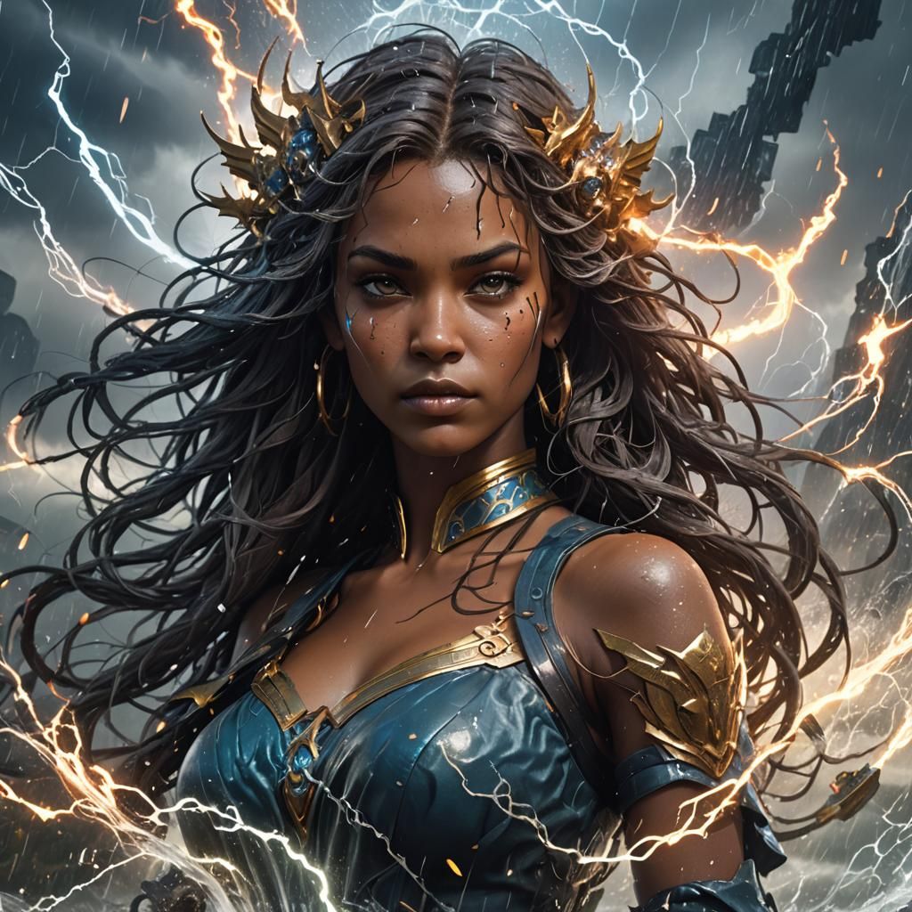 Storm Double Exposure: Fantasy Concept Art