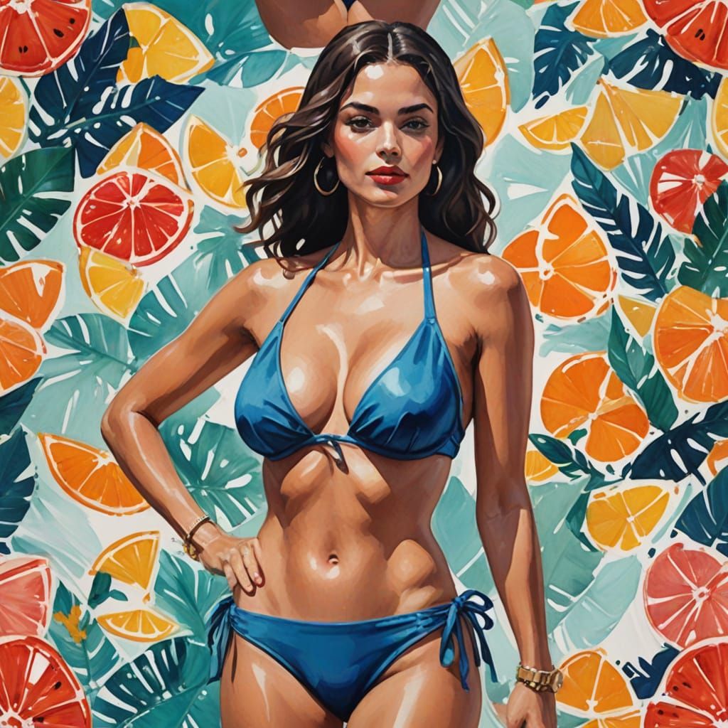 Classical Art Beauty in a Bikini