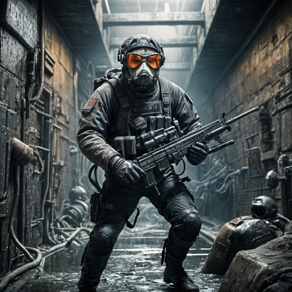 Secret Agent vs Mutant Rats in Grimy Sewer