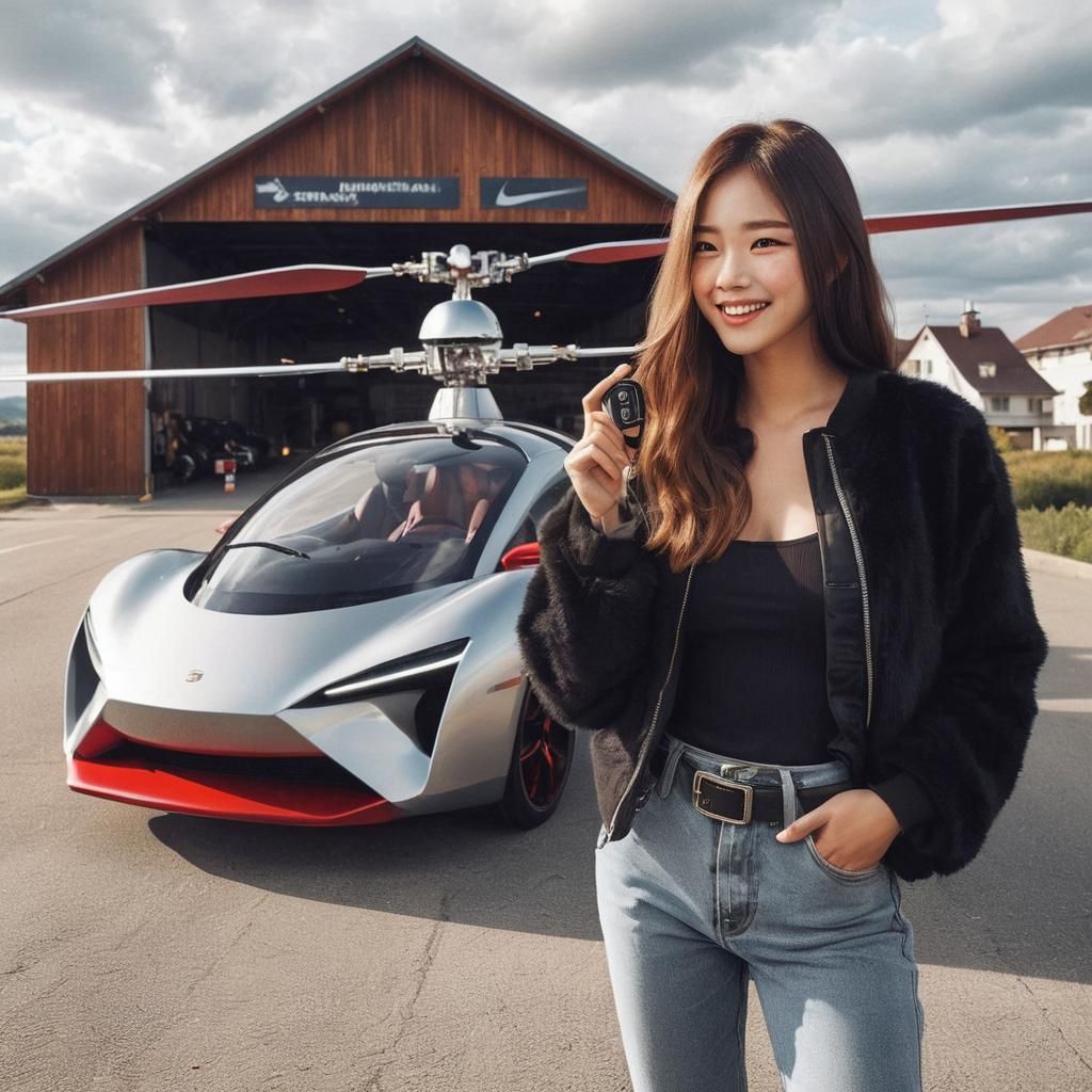 Anime-Style Concept Art of a Smiling Driver