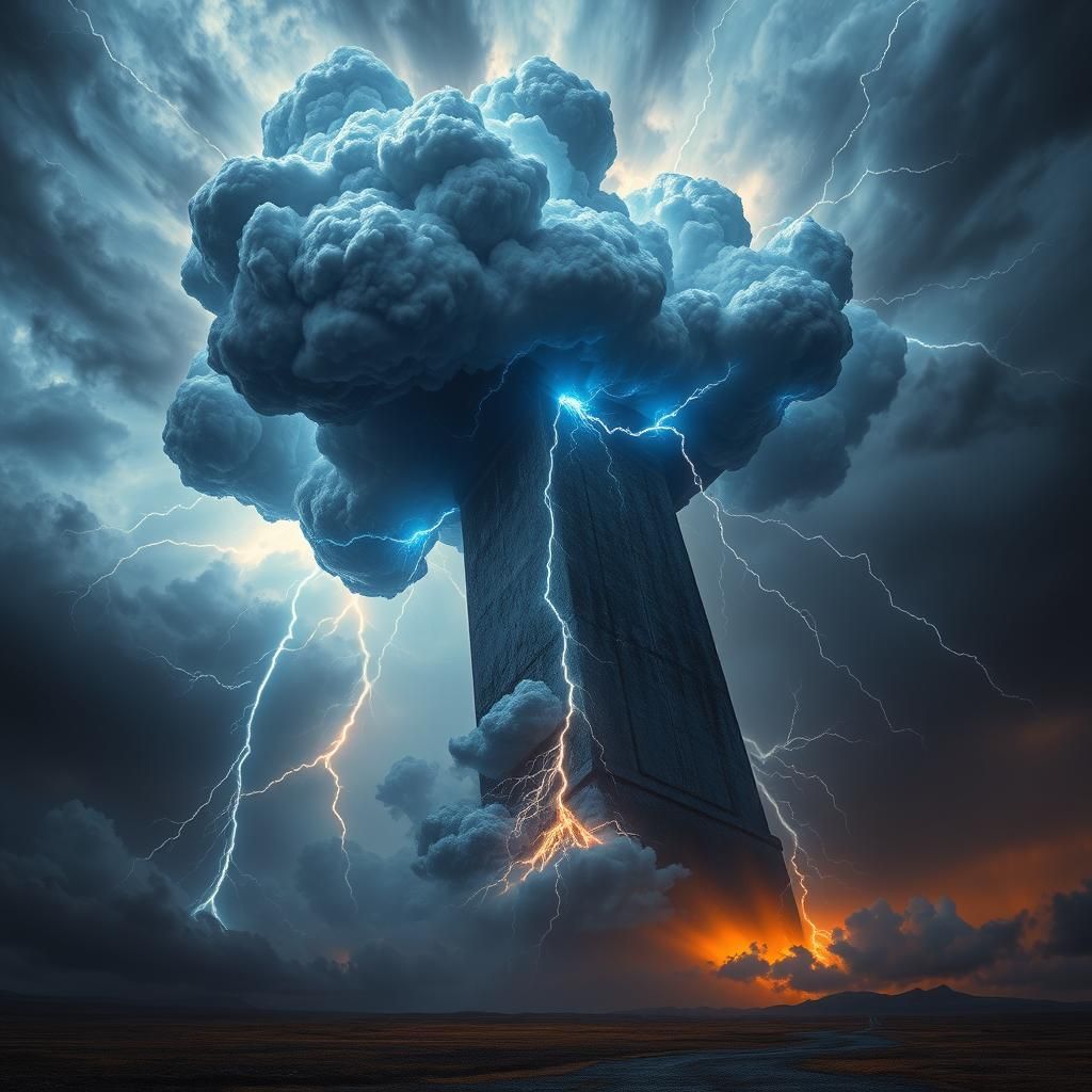 Storm Hammer Forged in Electric Blue Lightning