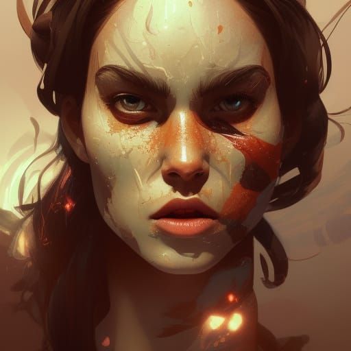 Lava Portrait in Hyperdetailed Style