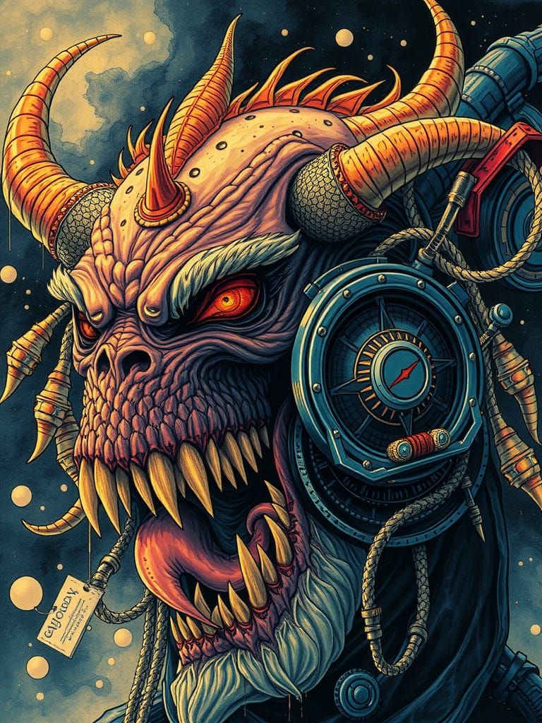 Ethereal Steampunk Beast Unveiled in Splendid Detail