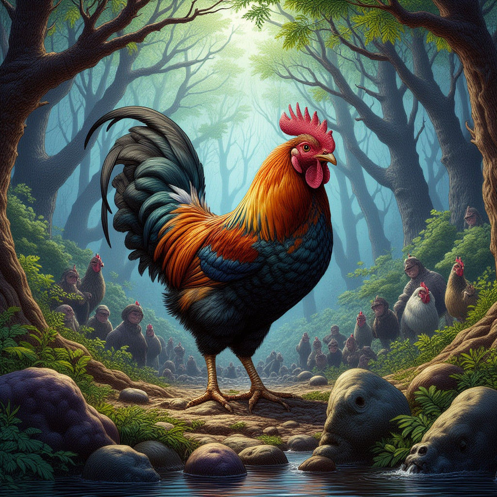 Fantastical Chickens in Detailed Matte Painting