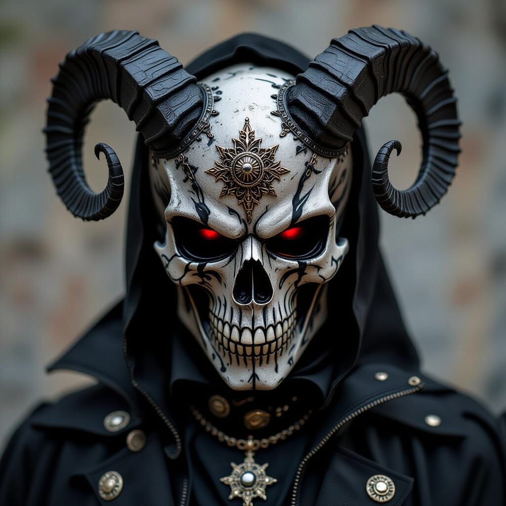 Gothic Demonic Vampire Steampunk Skull Mask