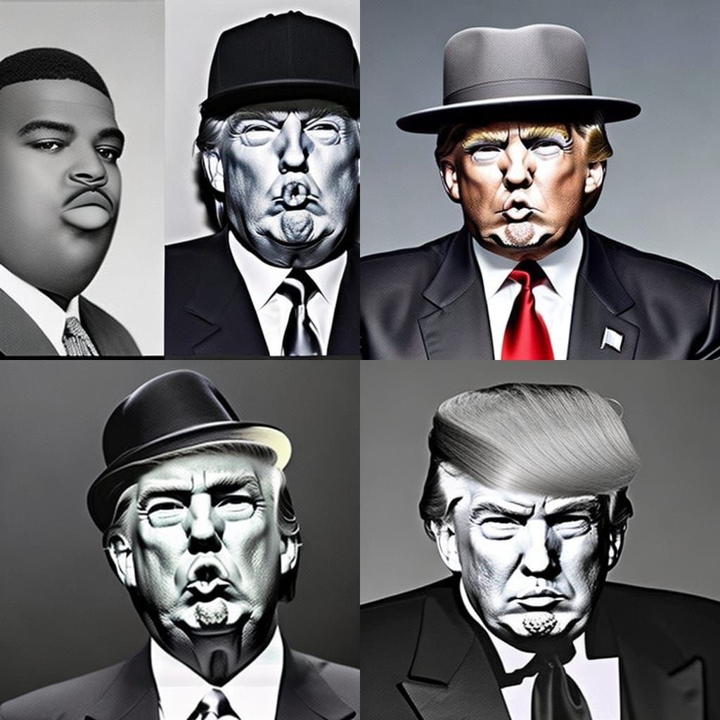 Trump Mugshot: Gangster Rapper Reimagining