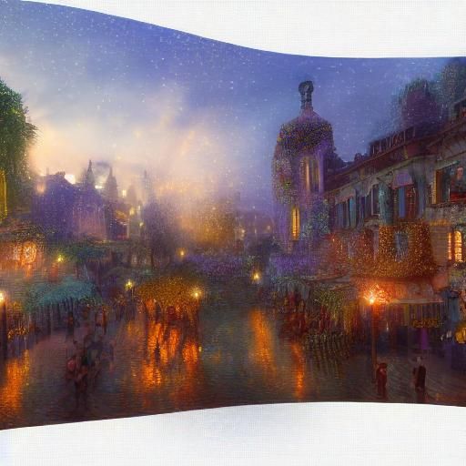 Soldiers and Brides Dancing in a Dreamlike Park