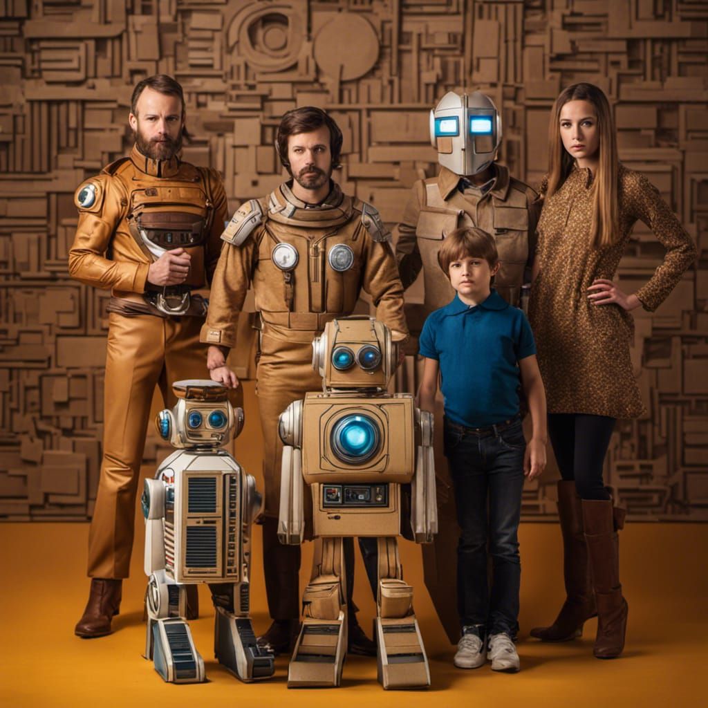 1970s Family Sci-Fi Cosplay Portrait