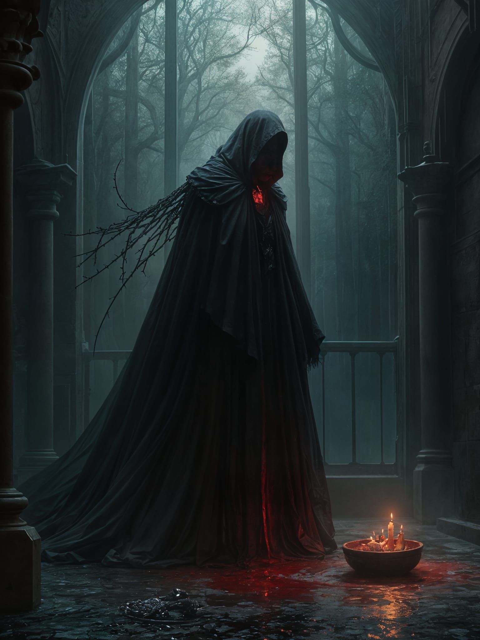 Dark Lord of Blood Rain Reigns Under Glass Dome