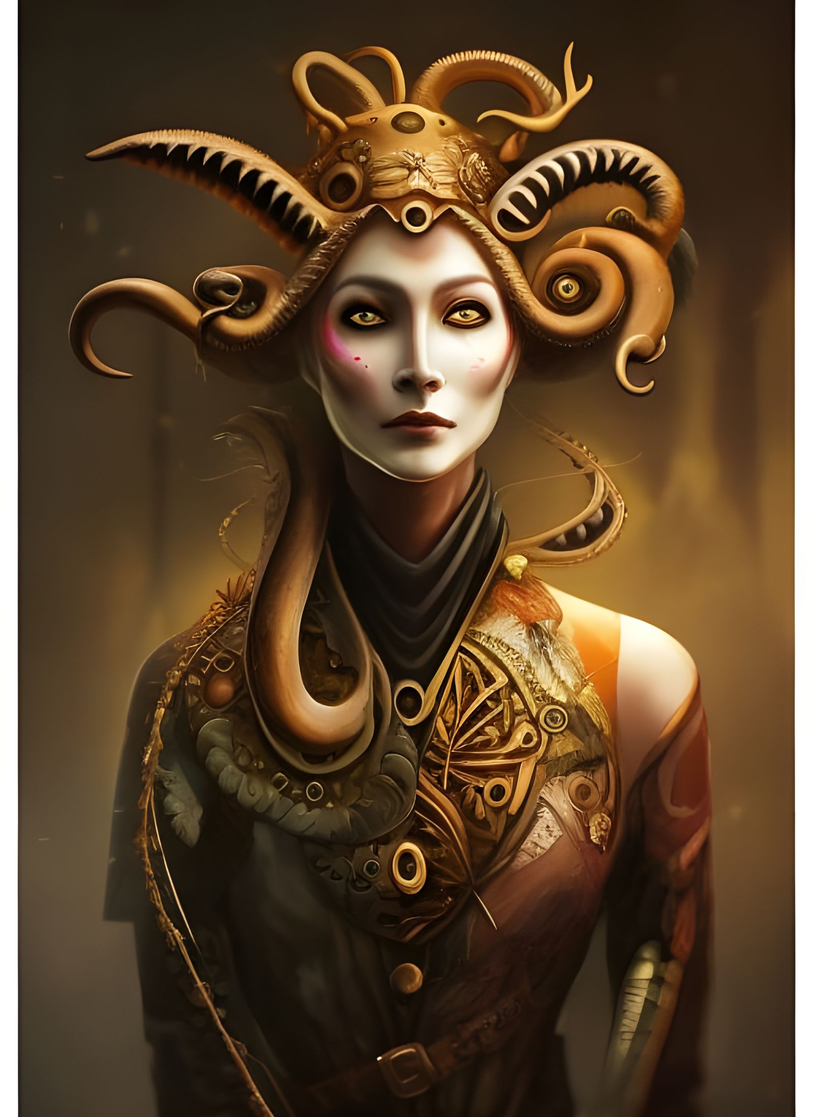 Skull Exploding into Paint: Eldritch Wild West Art