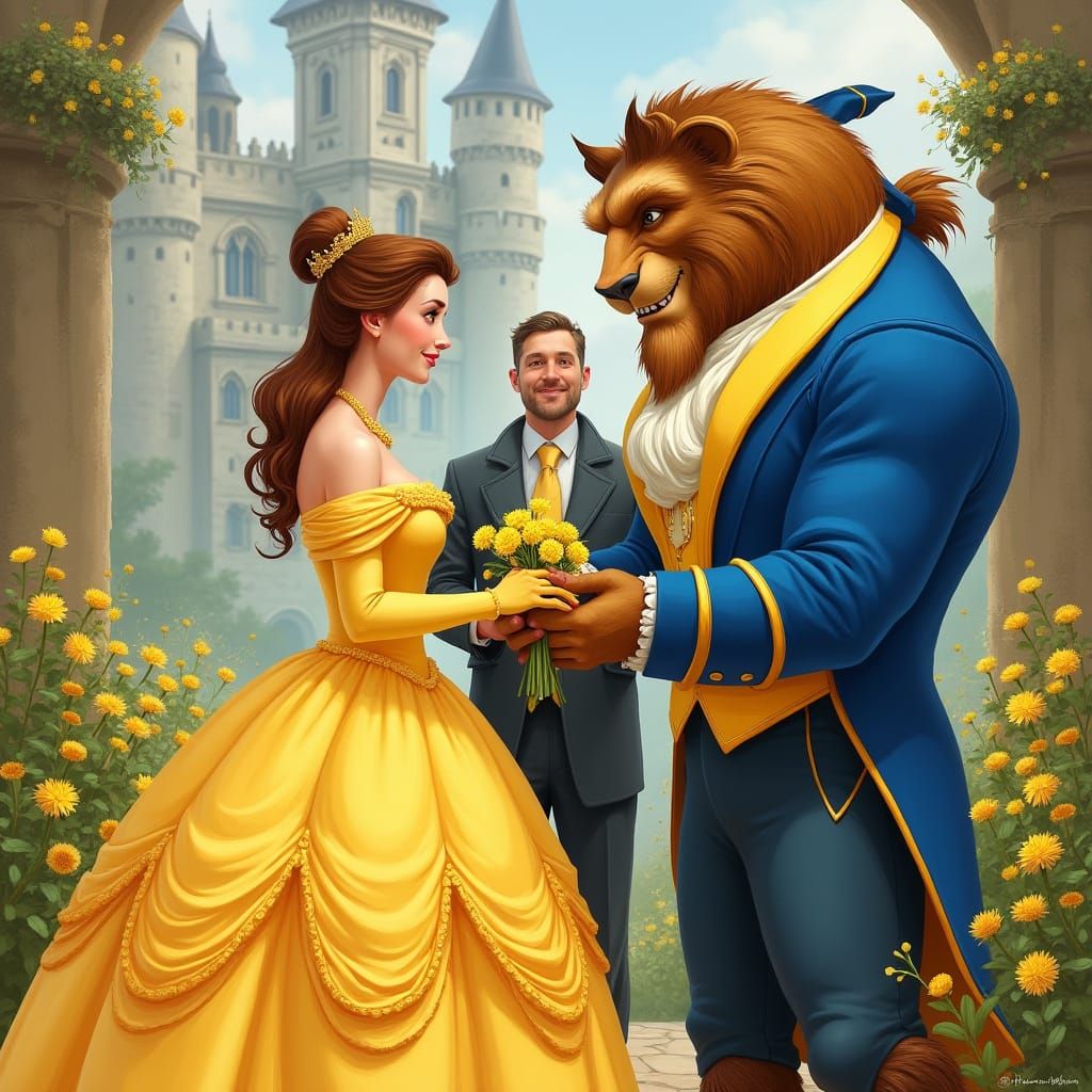 Belle and Beast Wedding at Majestic Castle