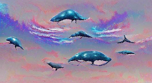 Majestic Whales Generated by AI