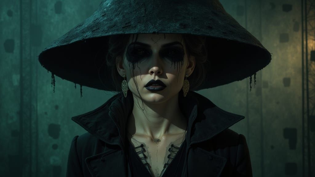 Noir Woman in Ominous Lighting