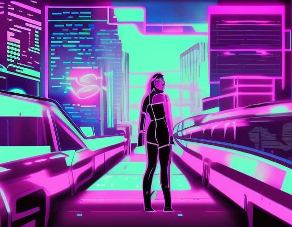 glimmer cyberpunk synthwave neon retro