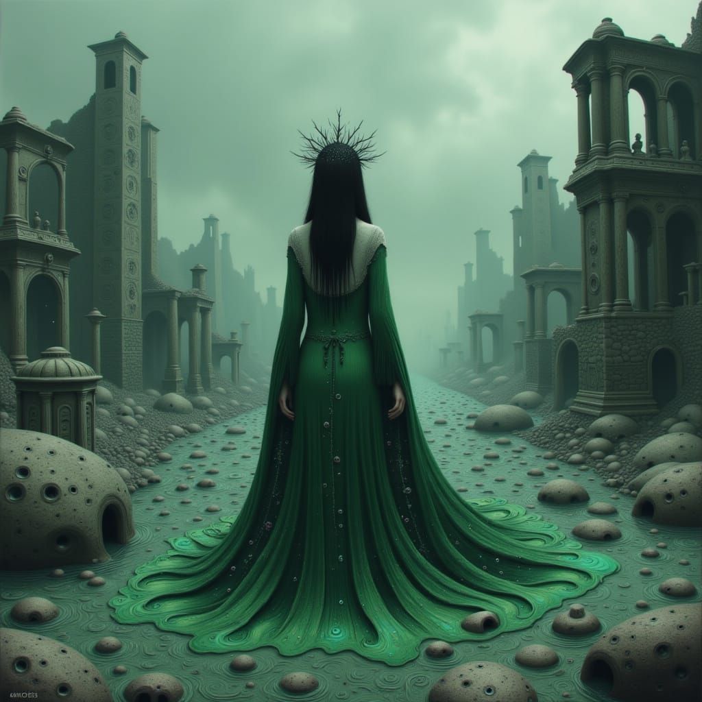 Goddess Rán Claims Souls in Dreamlike Seascape