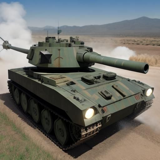 Futuristic Laser Tank Concept Art