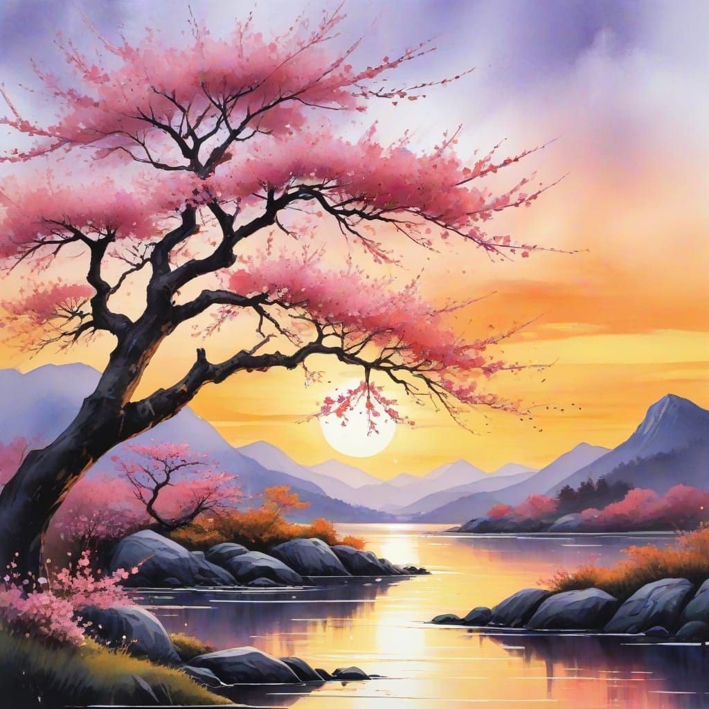 Vibrant sunset