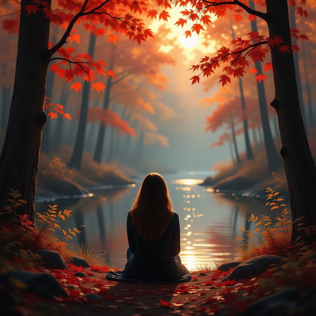 autumn breathes in shades of flame
a whispered spell no two ...