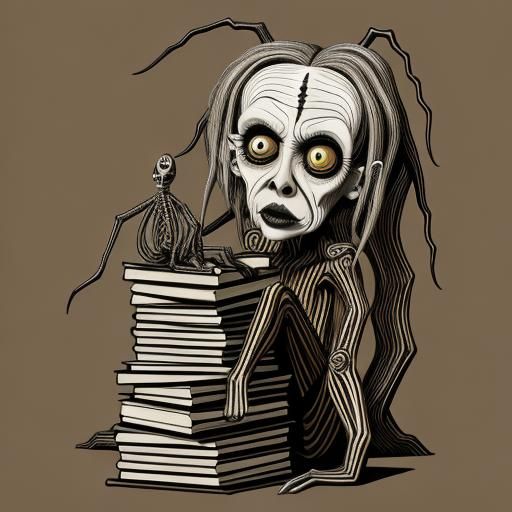 Disturbing Art Brut Portrait of an Elderly Woman