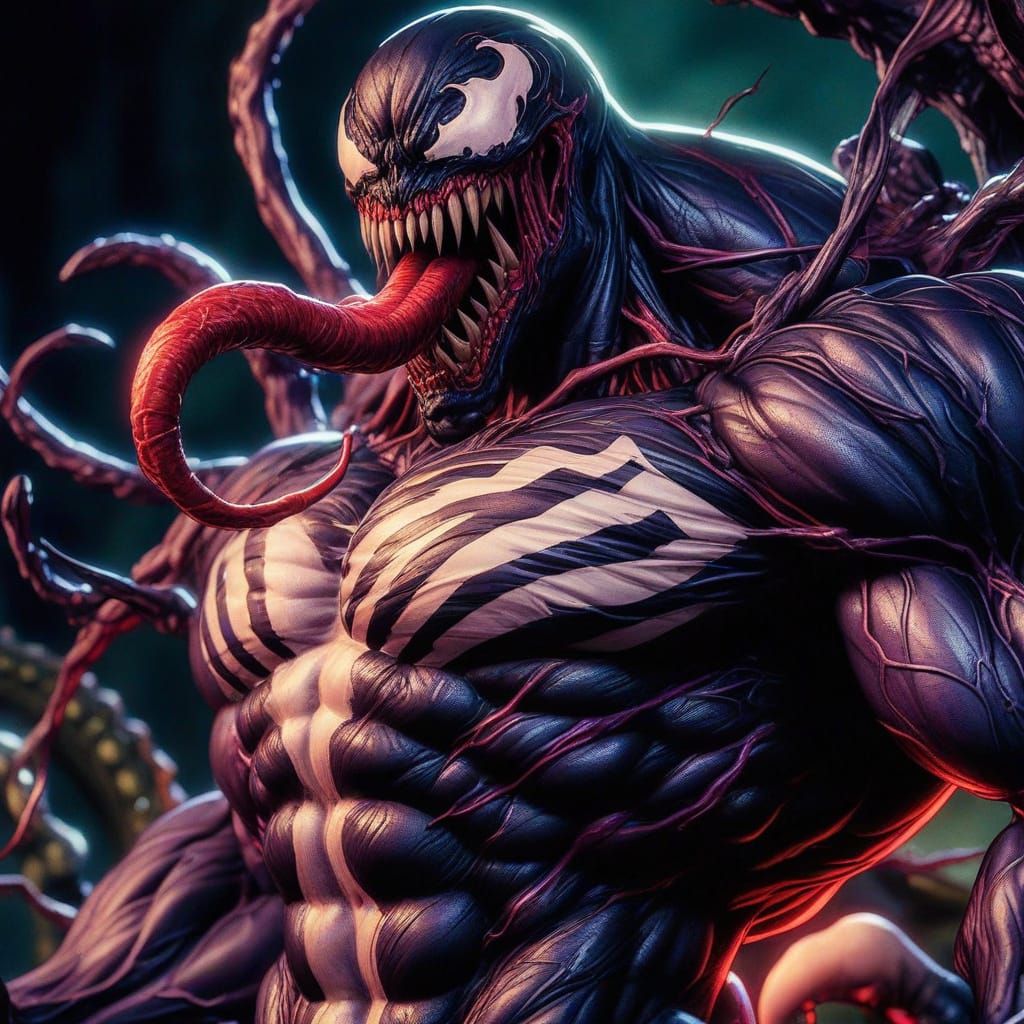 Dark Fantasy Anime Portrait of Street Fighter's Venomous Her...