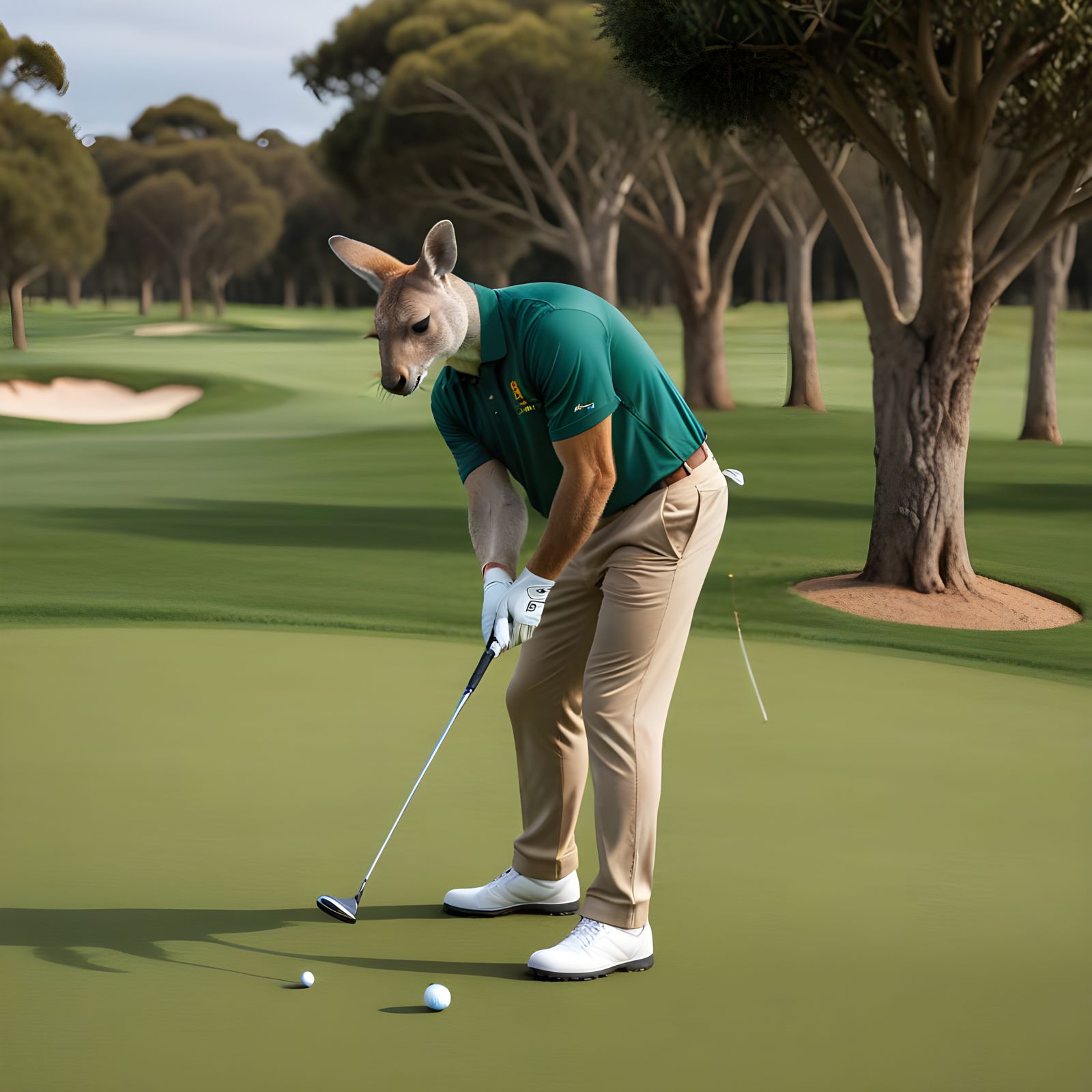 Kangaroo as Golf Pro