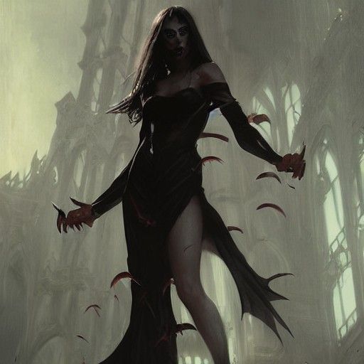 Sinister Succubus in Dark Fantasy Style