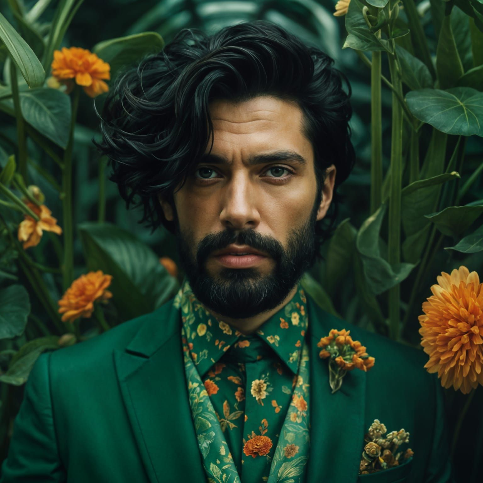Portrait of Man in Green Suit