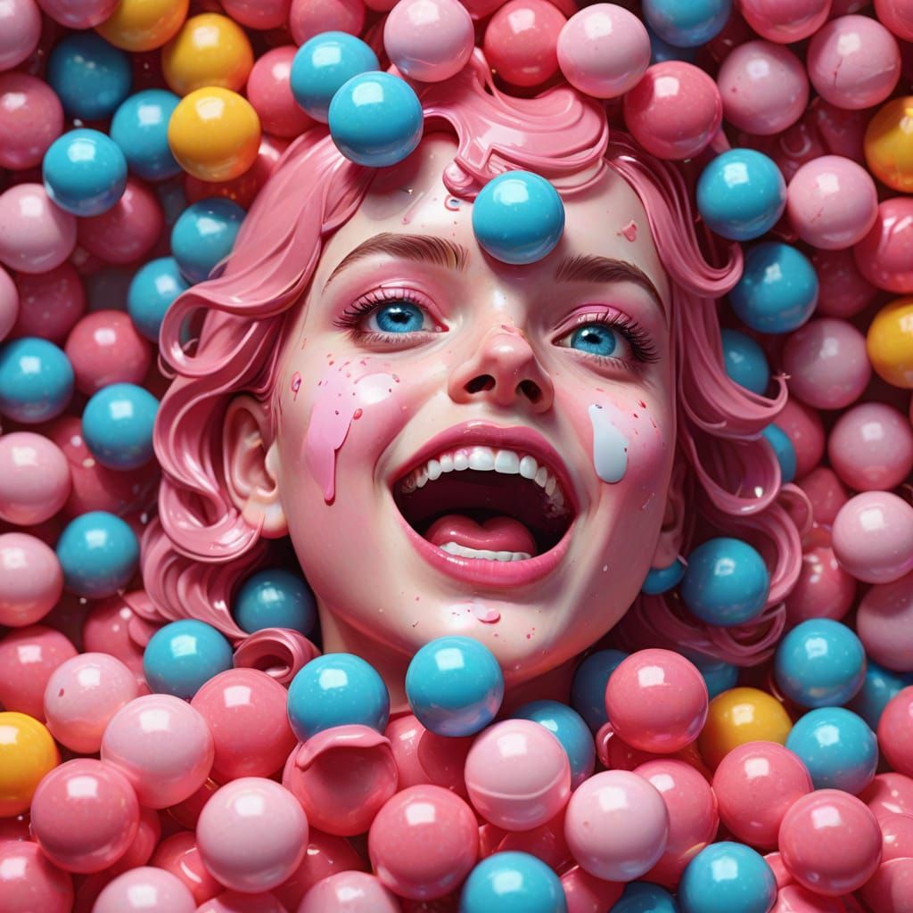 Vintage Bubblegum Packaging in Hyperrealistic Style