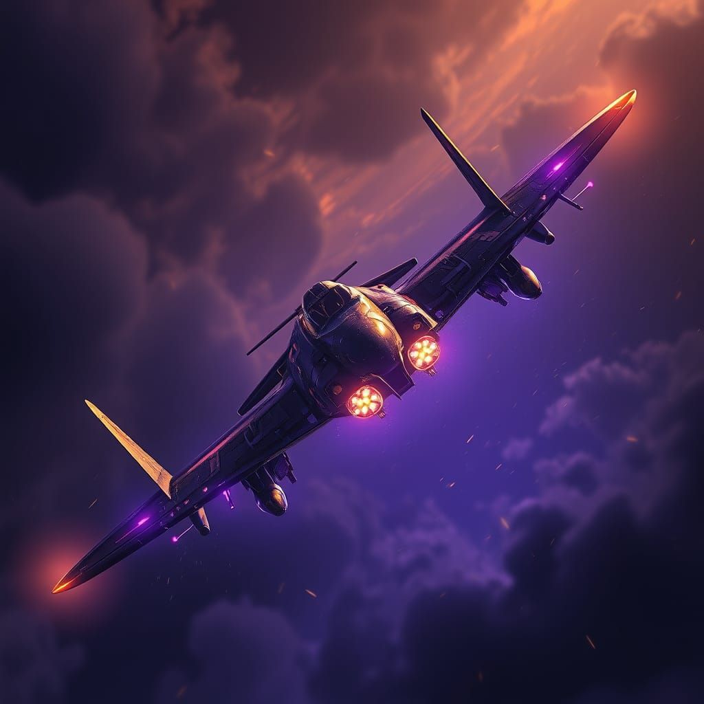 Epic Dark Fantasy F-47 Aircraft Concept Art