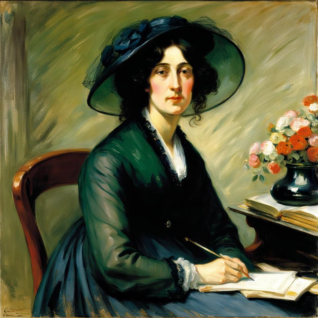 Elegant Portrait in 19th Century Style