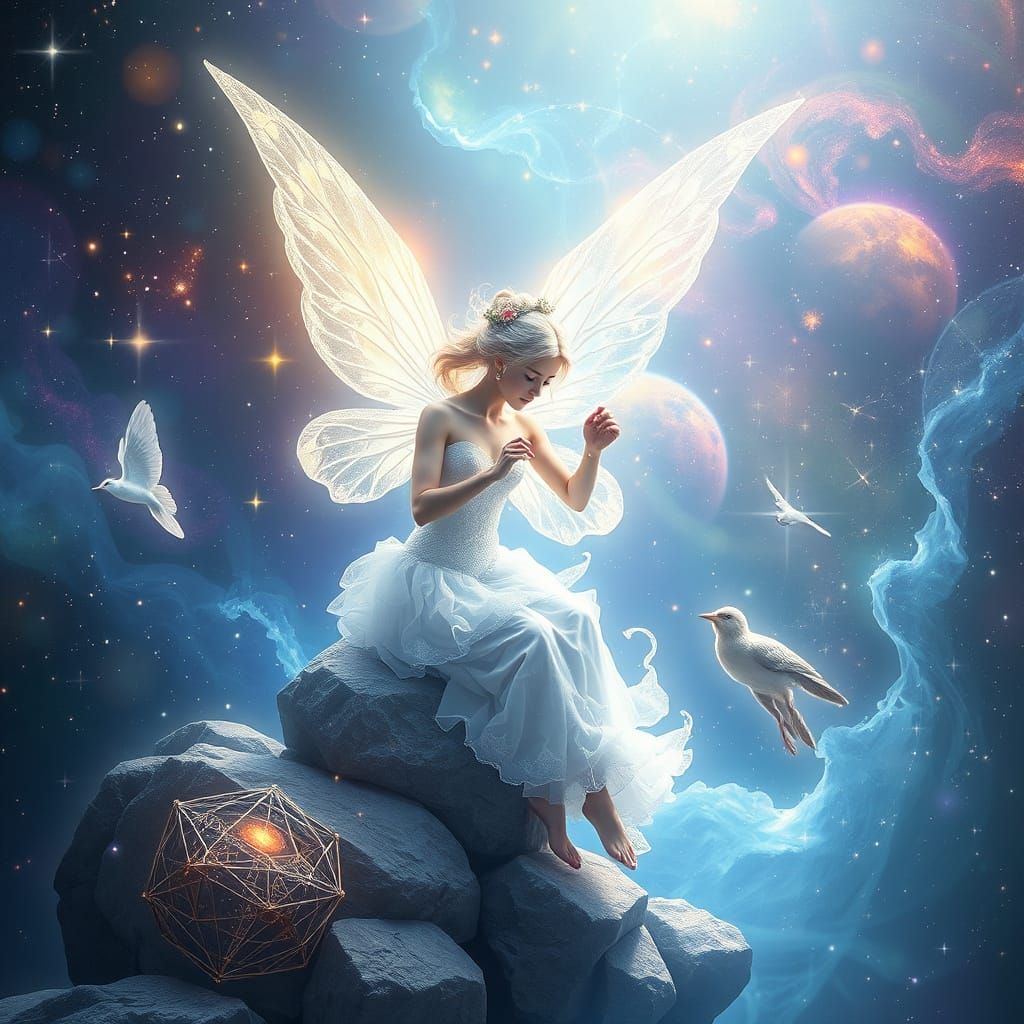 Enchanted Astral Fairy in Cosmic Holographic Realms