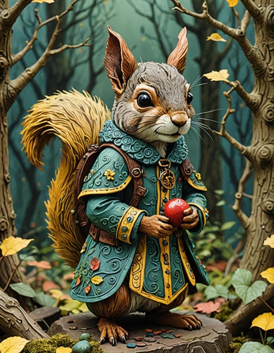 Squirrel RPG figure