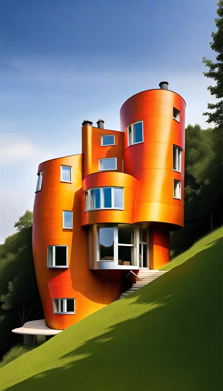 Wonky House on a Hill: Unusual Architecture
