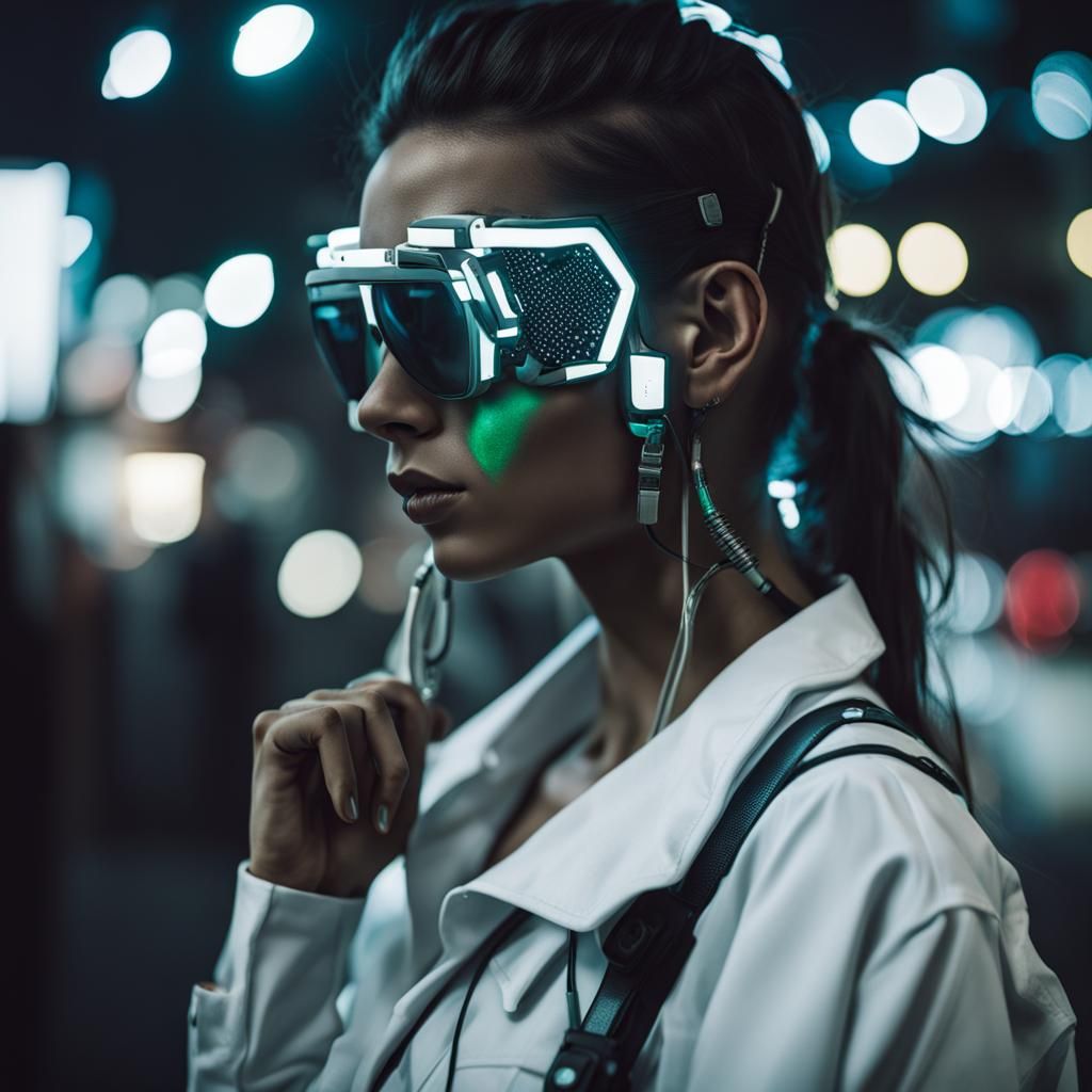 Cyberpunk Fashion in Brazil Night Lights