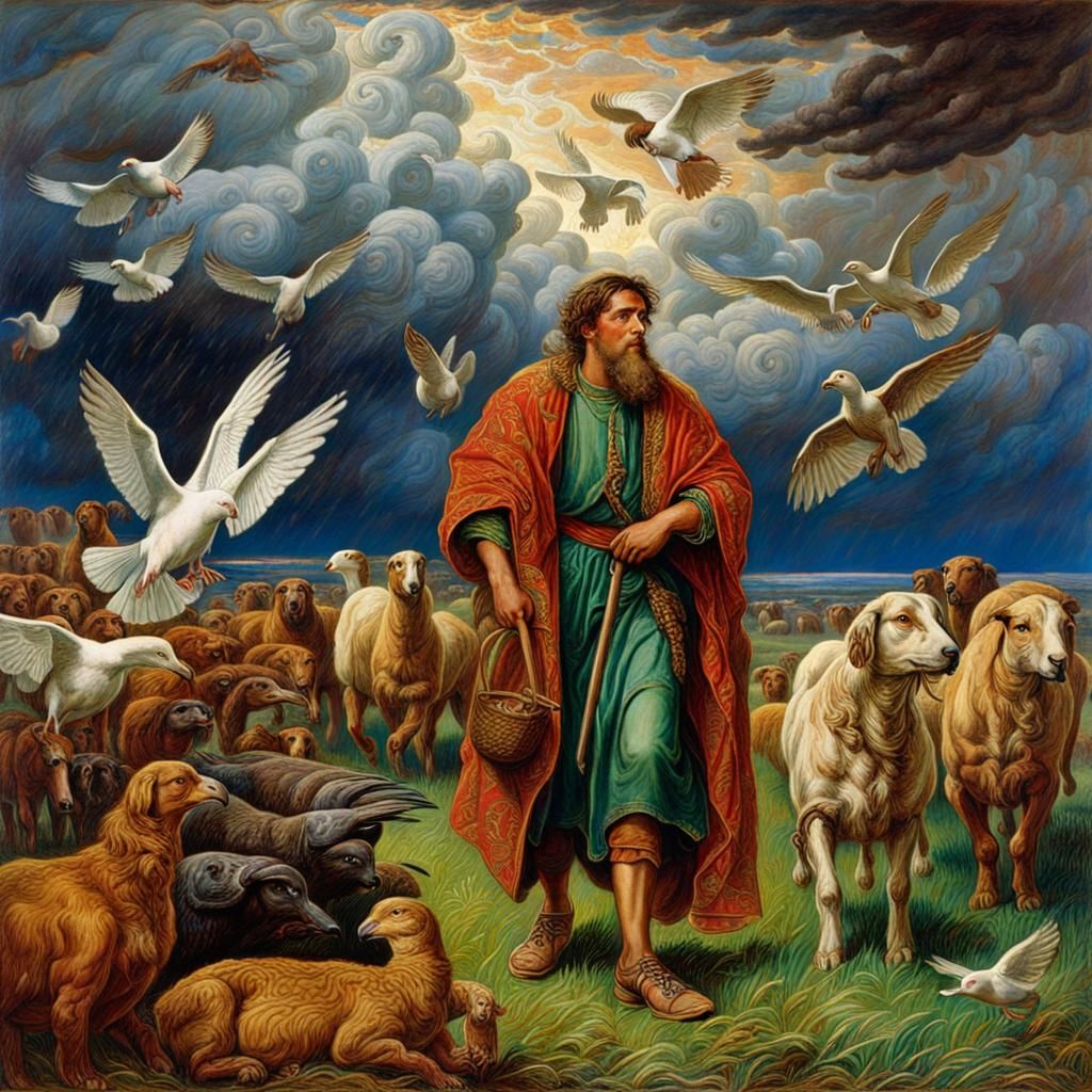 Noah's Ark: Gathering Animals Before the Flood