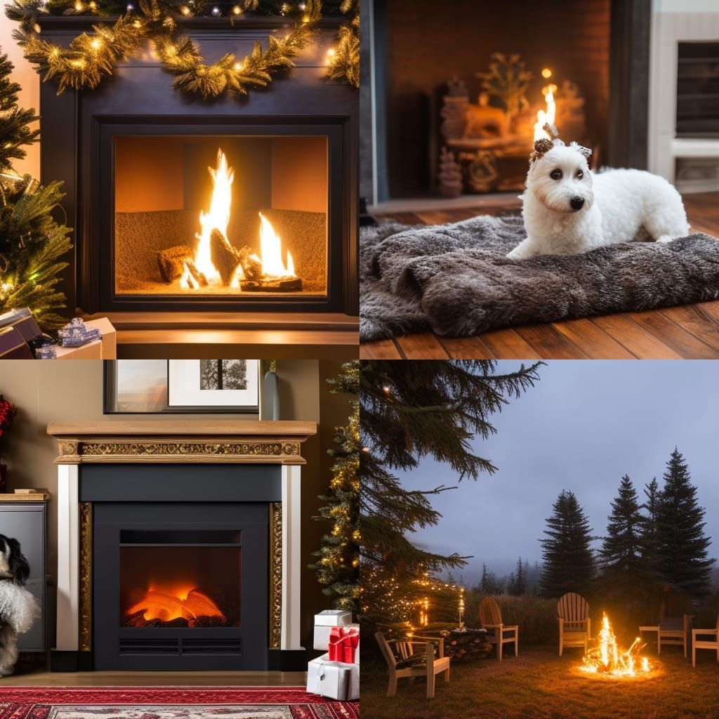 Family Christmas Scene in Hyperrealistic Style