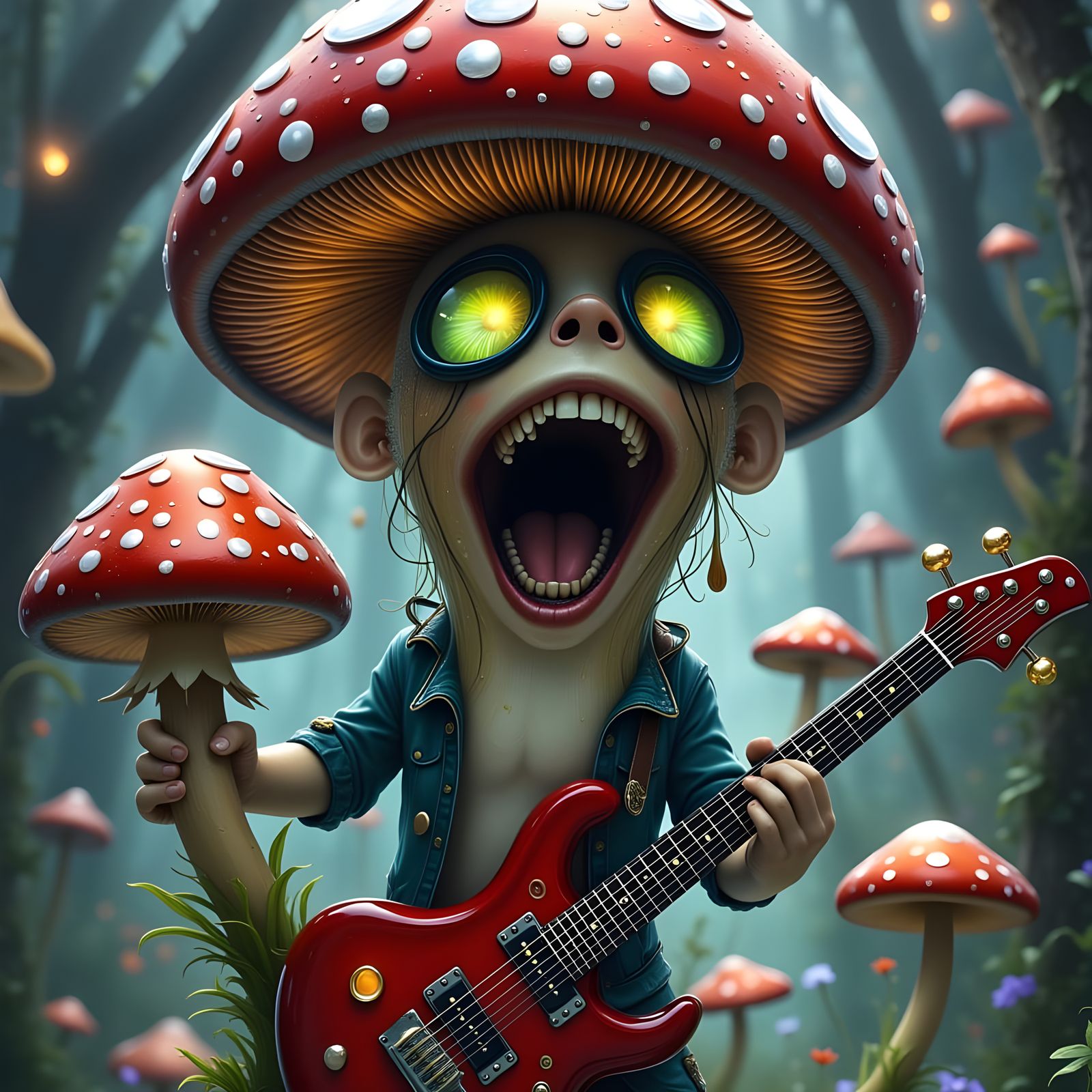 Electric Punk Rock Mushroom Unleashes Fury