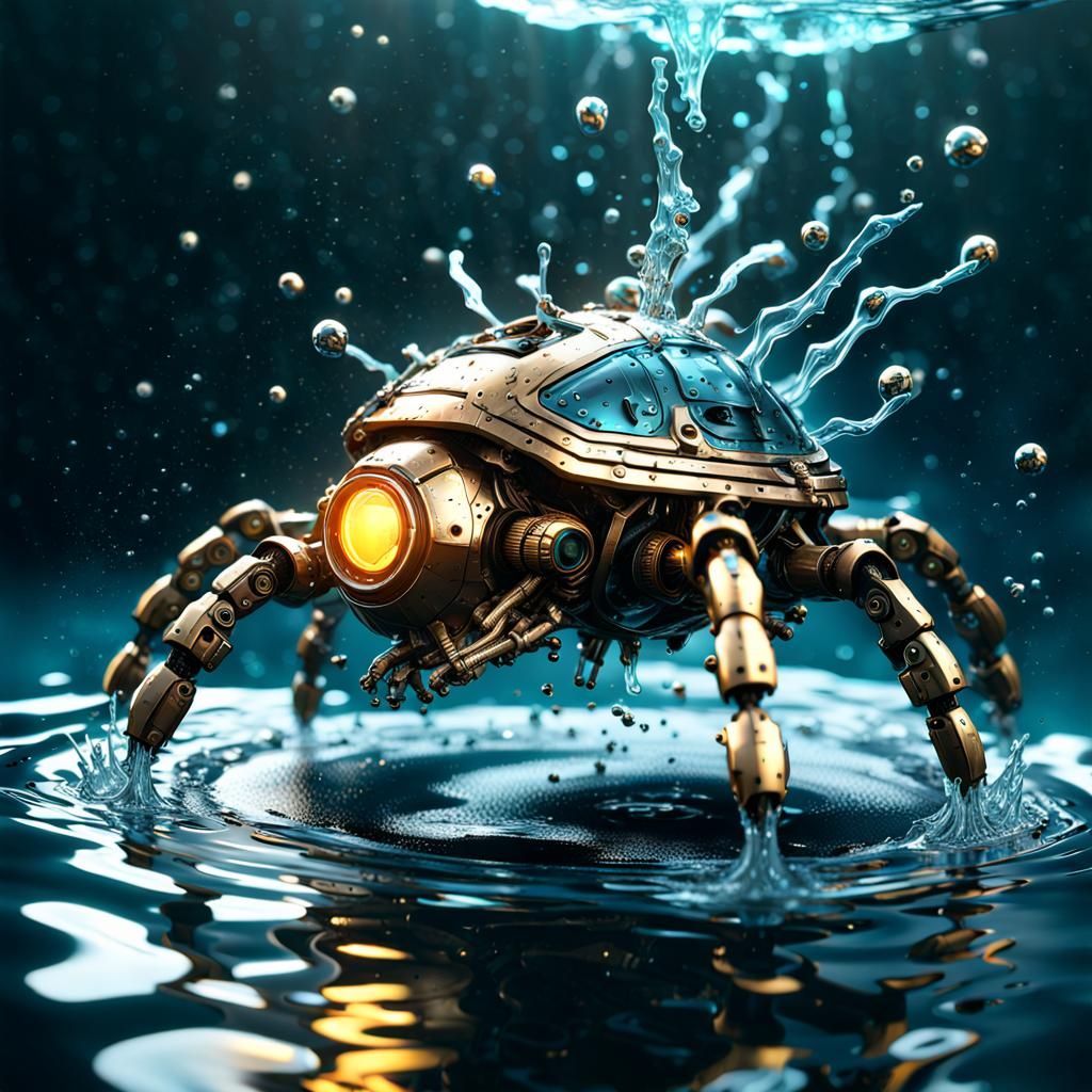 Detailed Nanobot Attacking Tumor in Liquid