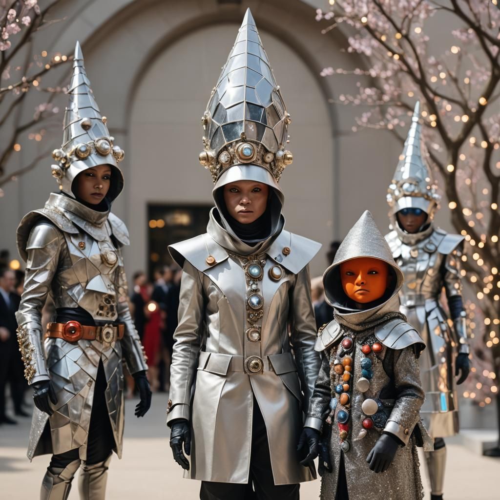 Gnome Aliens in Futuristic Avant-Garde Fashion