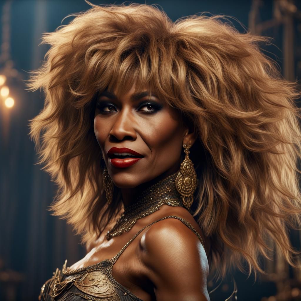 Young Tina Turner: Detailed Matte Painting