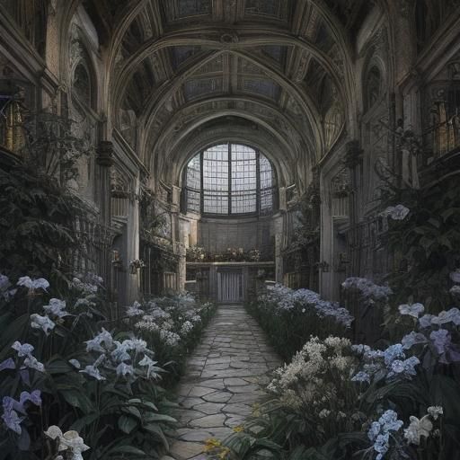 Detailed 3D Render of Colorful Blossoms and Vines