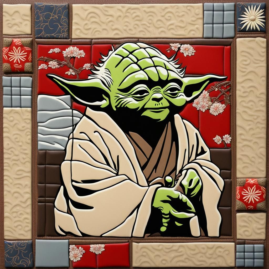 Japanese Yoda patchwork wall tile