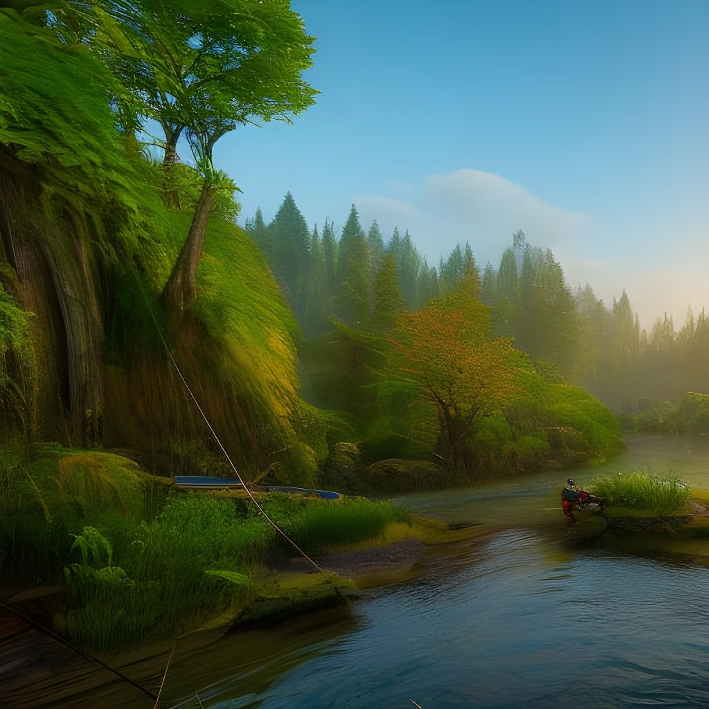 Kermit the Frog Fishing at Sunrise