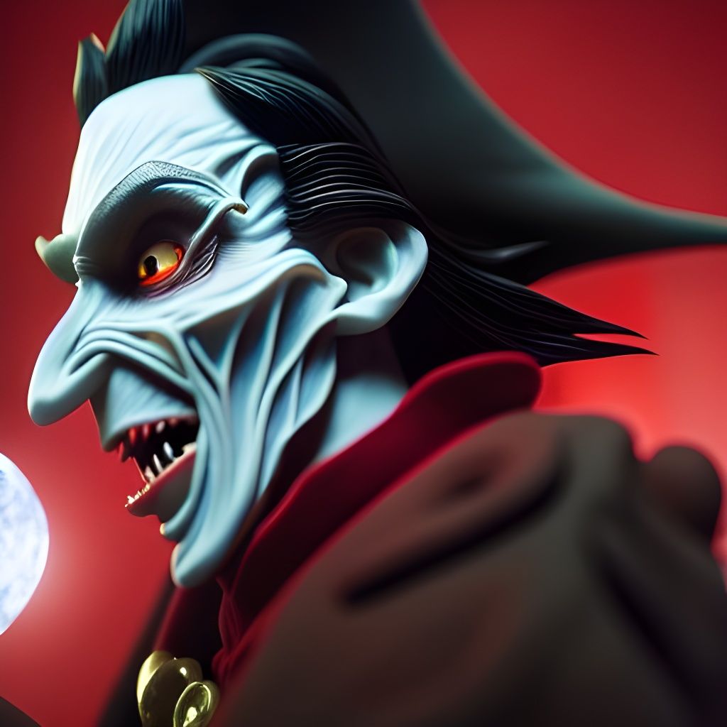 Spooky Count Dracula Claymation Portrait