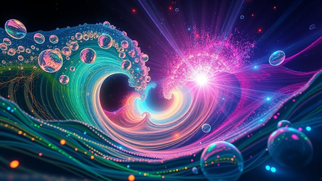 Bioluminescent Rainbow Waves and Sailfish in Fractal Geometr...