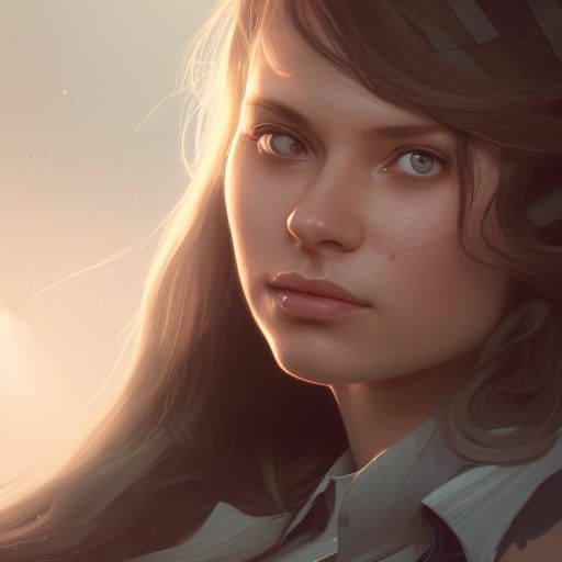 Attractive Software Engineer Portrait in Hyperdetailed Digit...