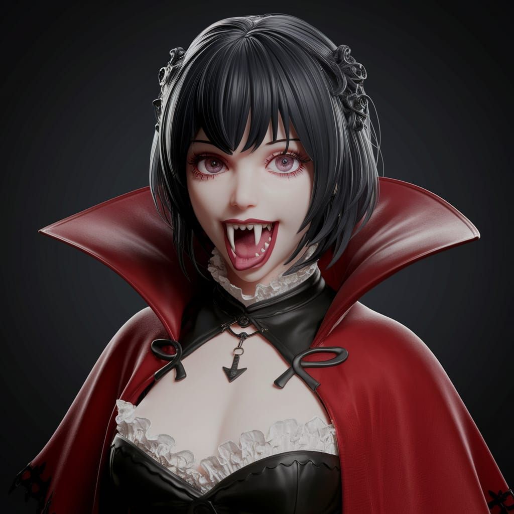 Japanese Gothic Vampire Woman