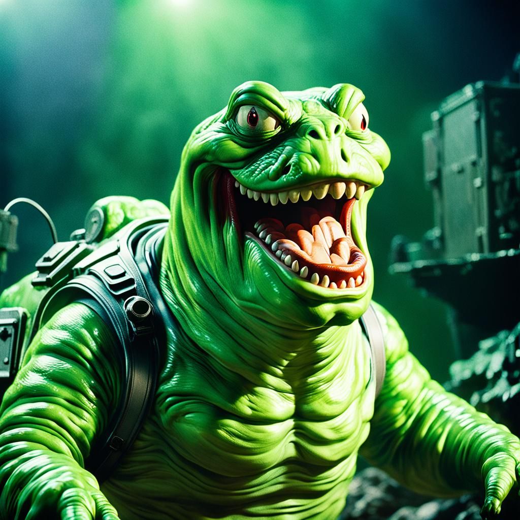Slimer from Ghostbusters: Cinematic Film Still