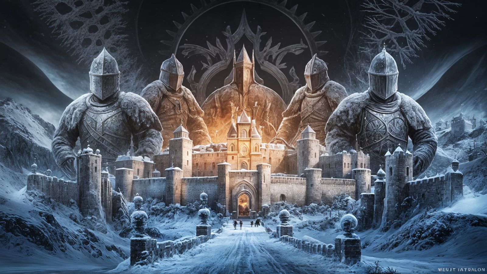 A Majestic Winter Kingdom in Unreal Engine Style